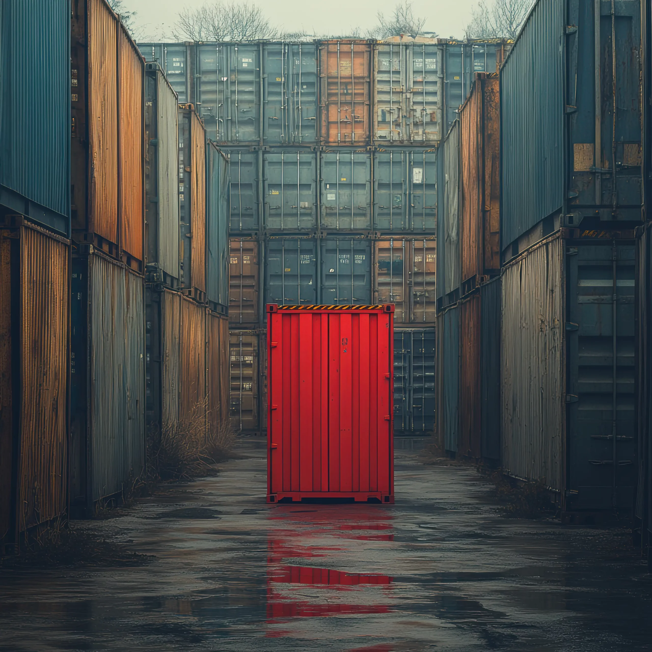 vecteezy_vibrant-red-shipping-container-stands-out-among-many-grey_52938076